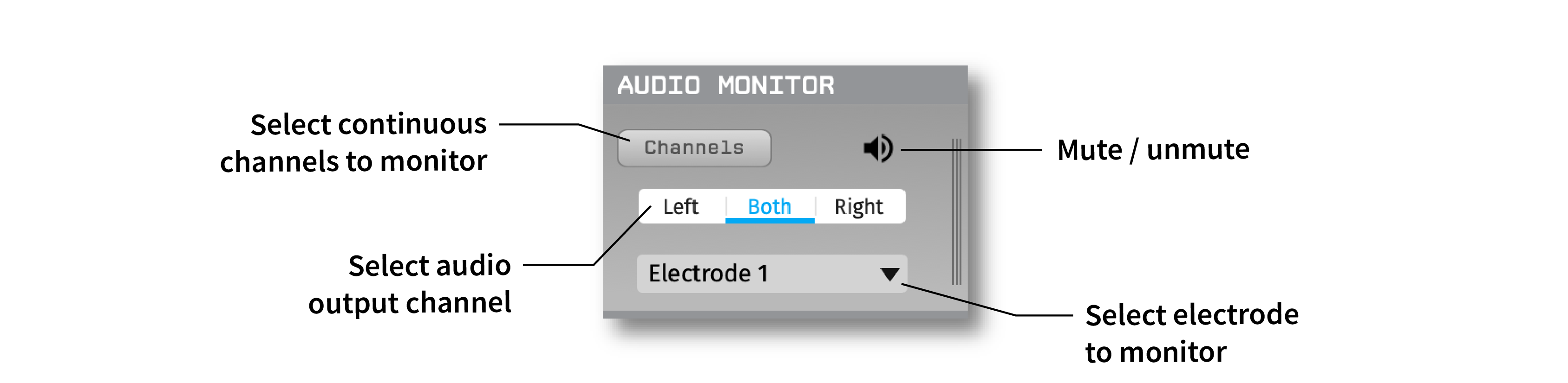 Annotated Audio Monitor settings interface