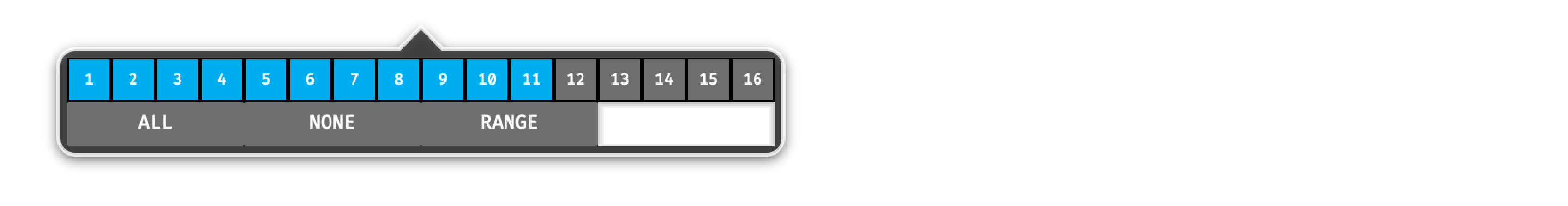 Annotated Bandpass Filter channel selector