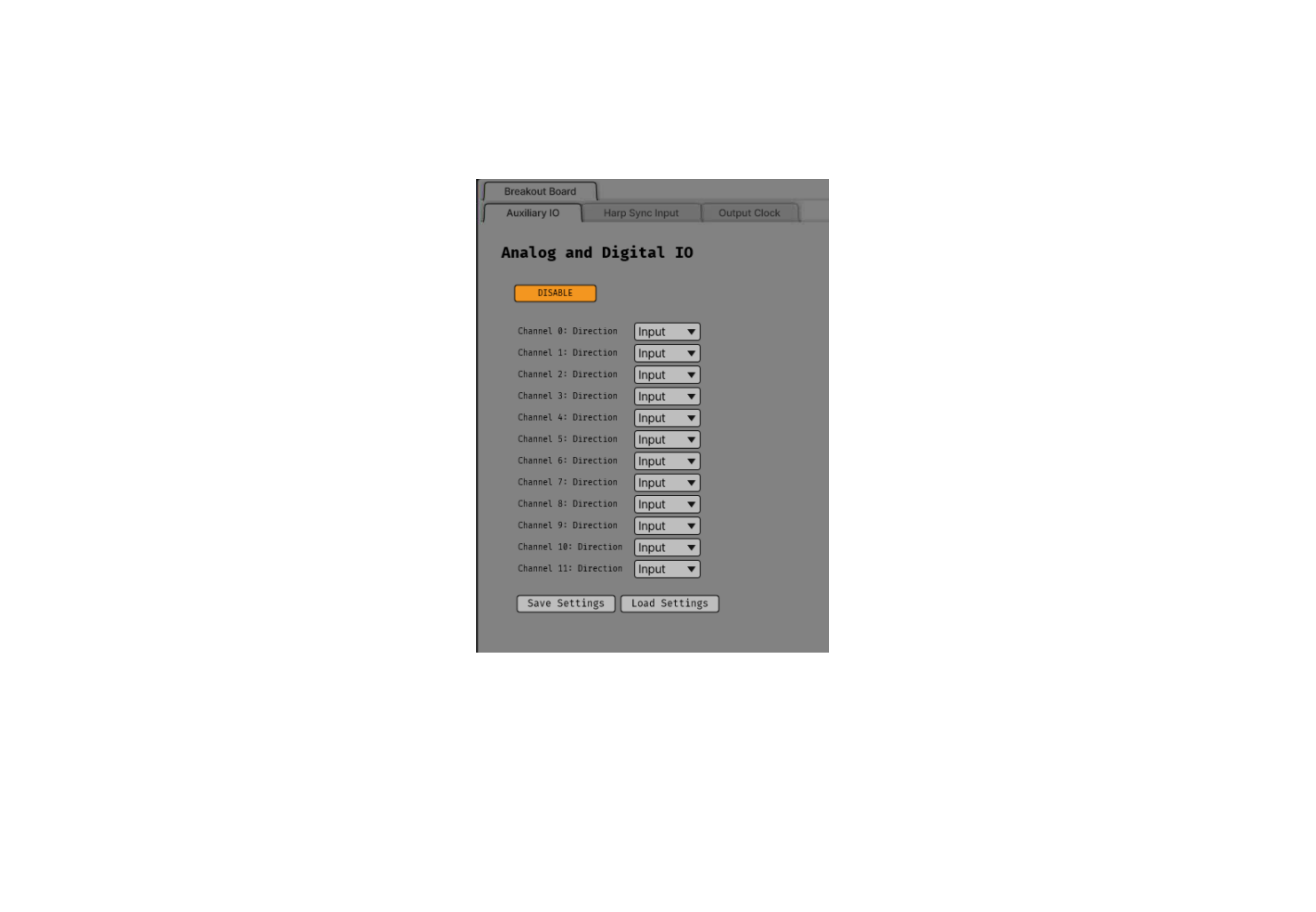 Breakout Board Configuration Interface