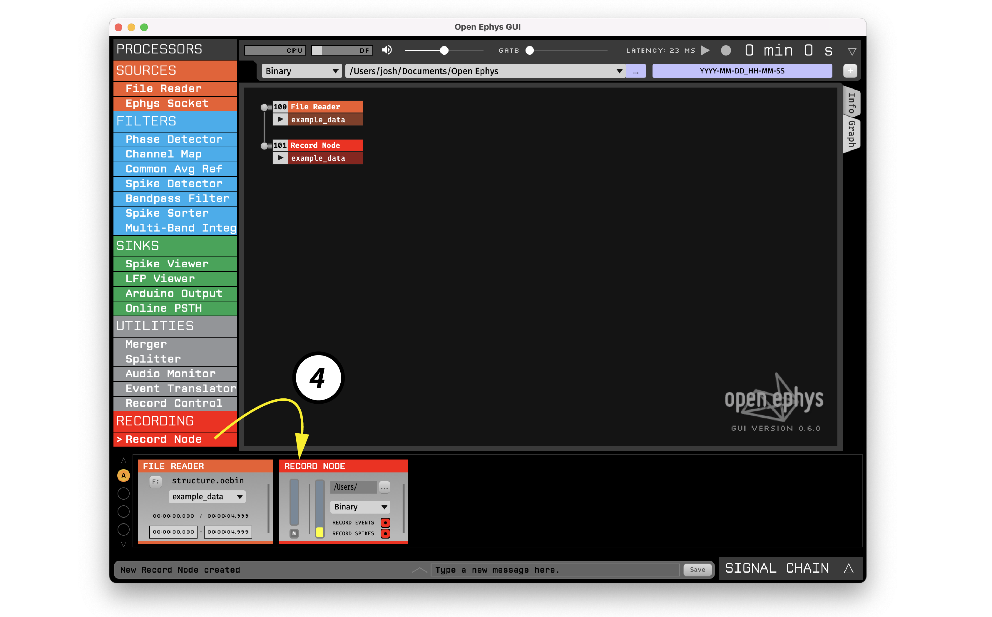 Adding a Record Node