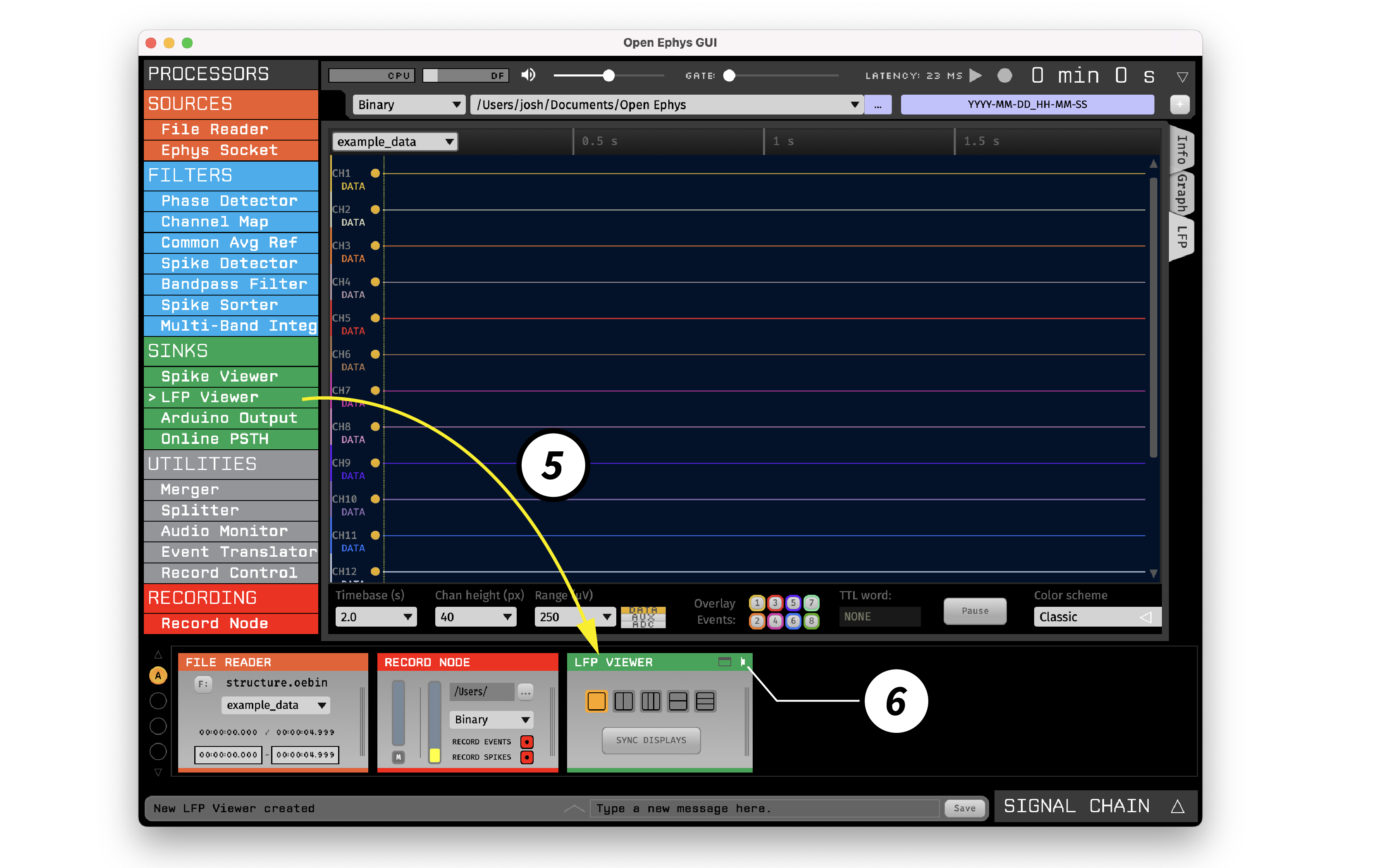 Visualizing continuous signals