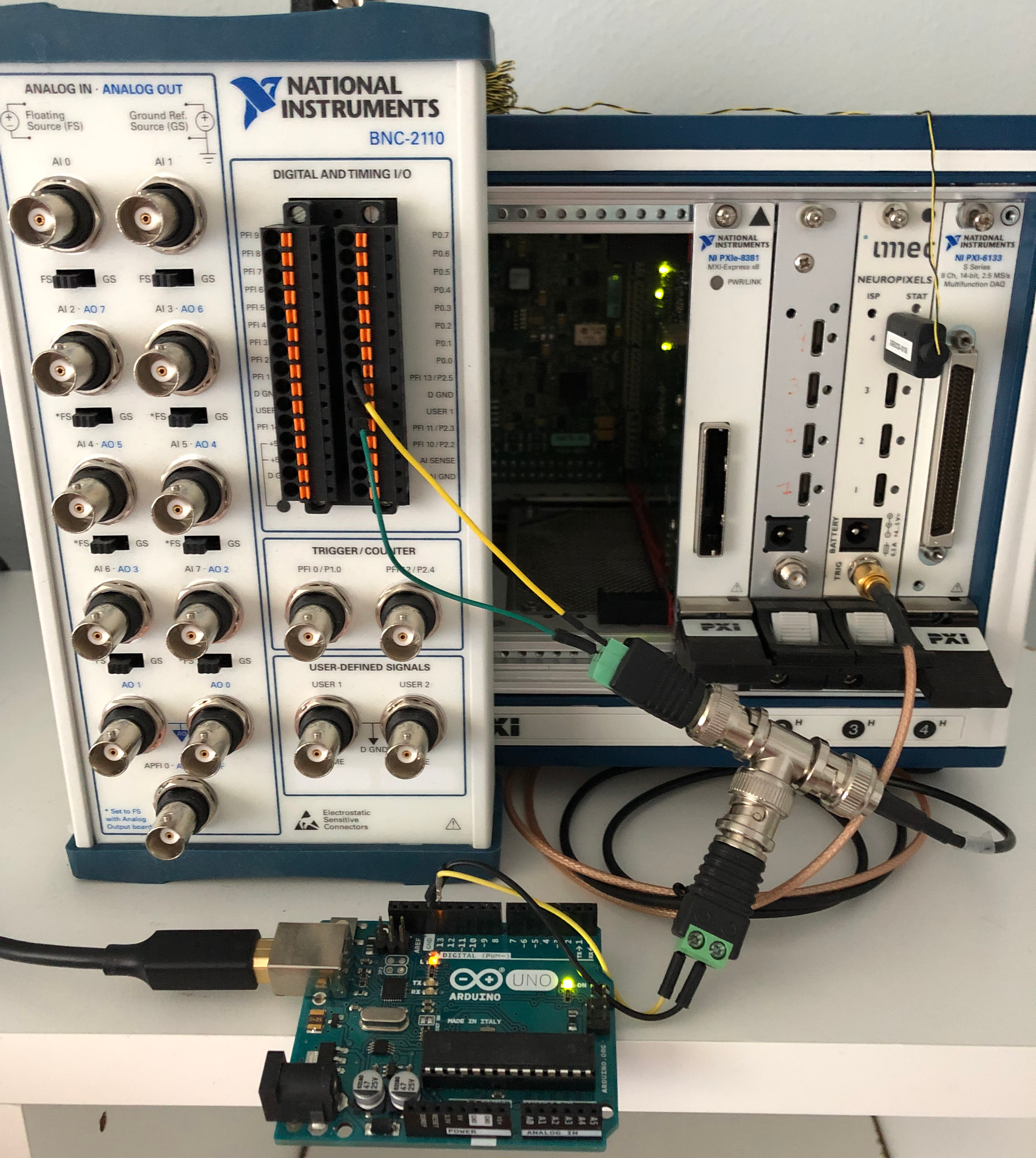 NPX + NIDAQ + Arduino