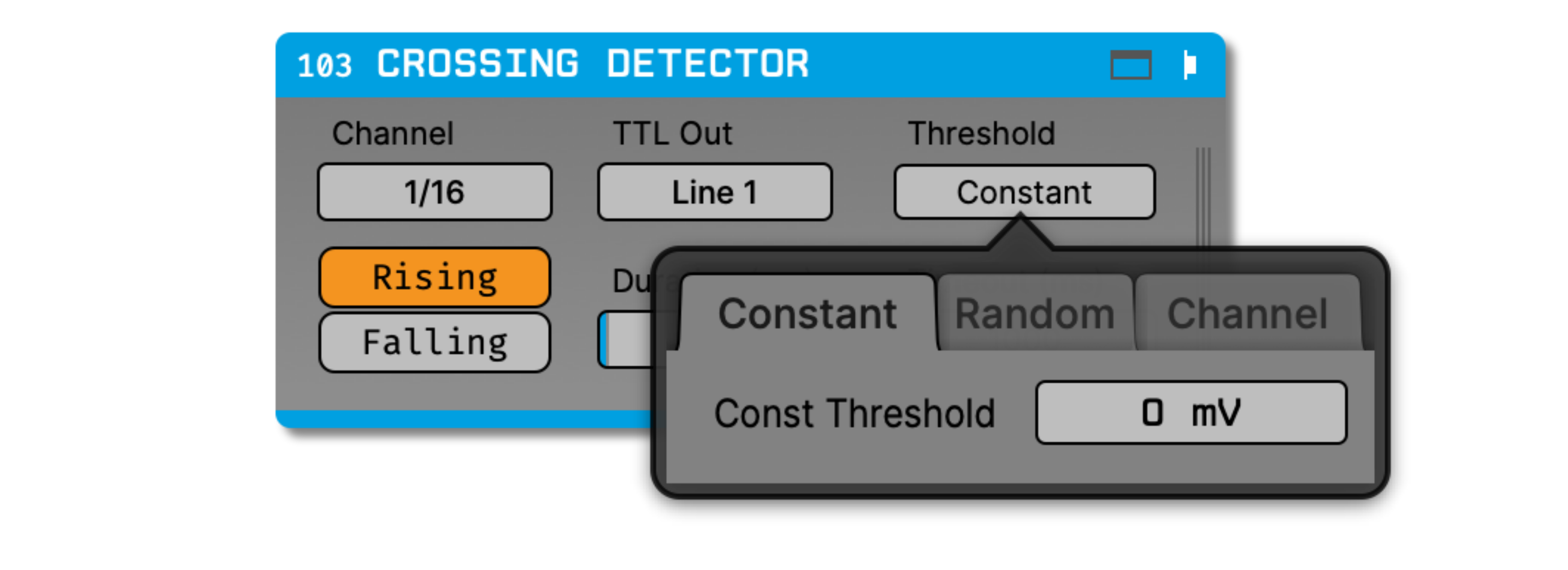 Crossing Detector threshold settings