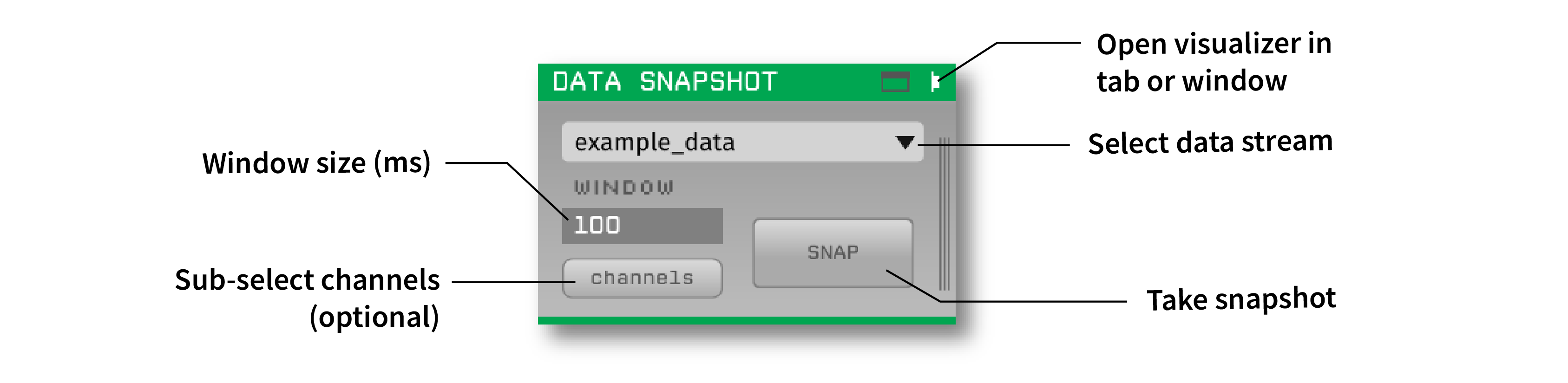 Annotated Data Snapshot settings interface