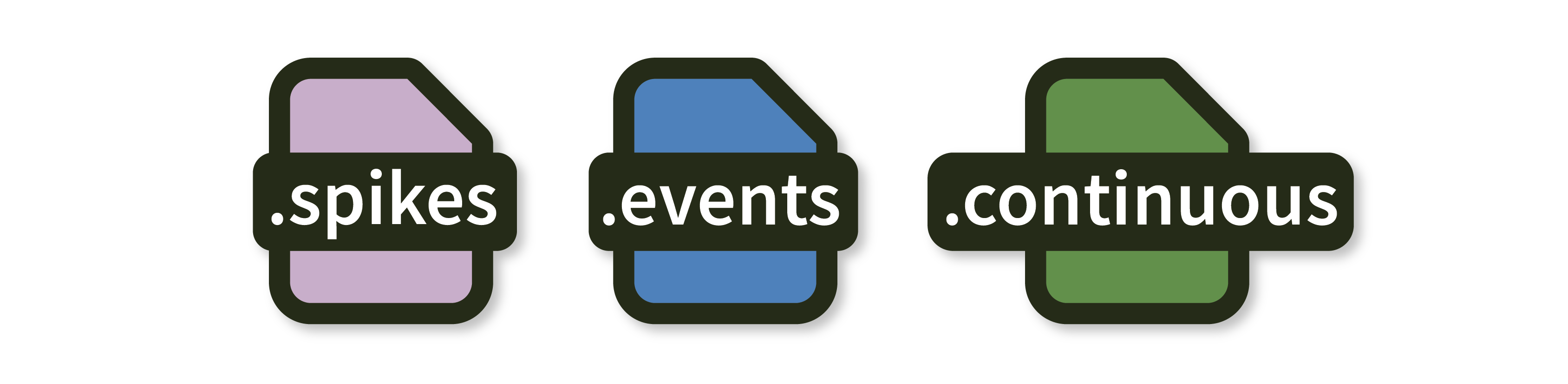 Open Ephys data file icons