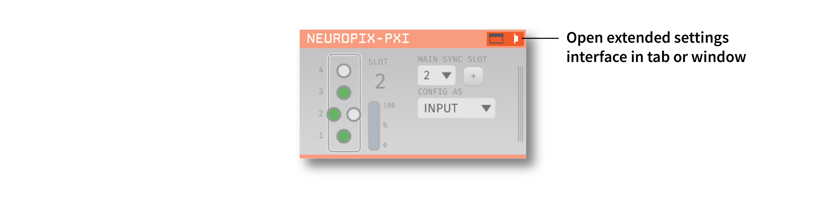 How to open the Neuropixels settings interface