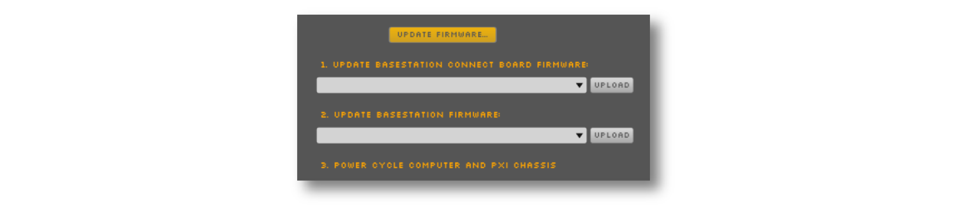 Interface for updating firmware