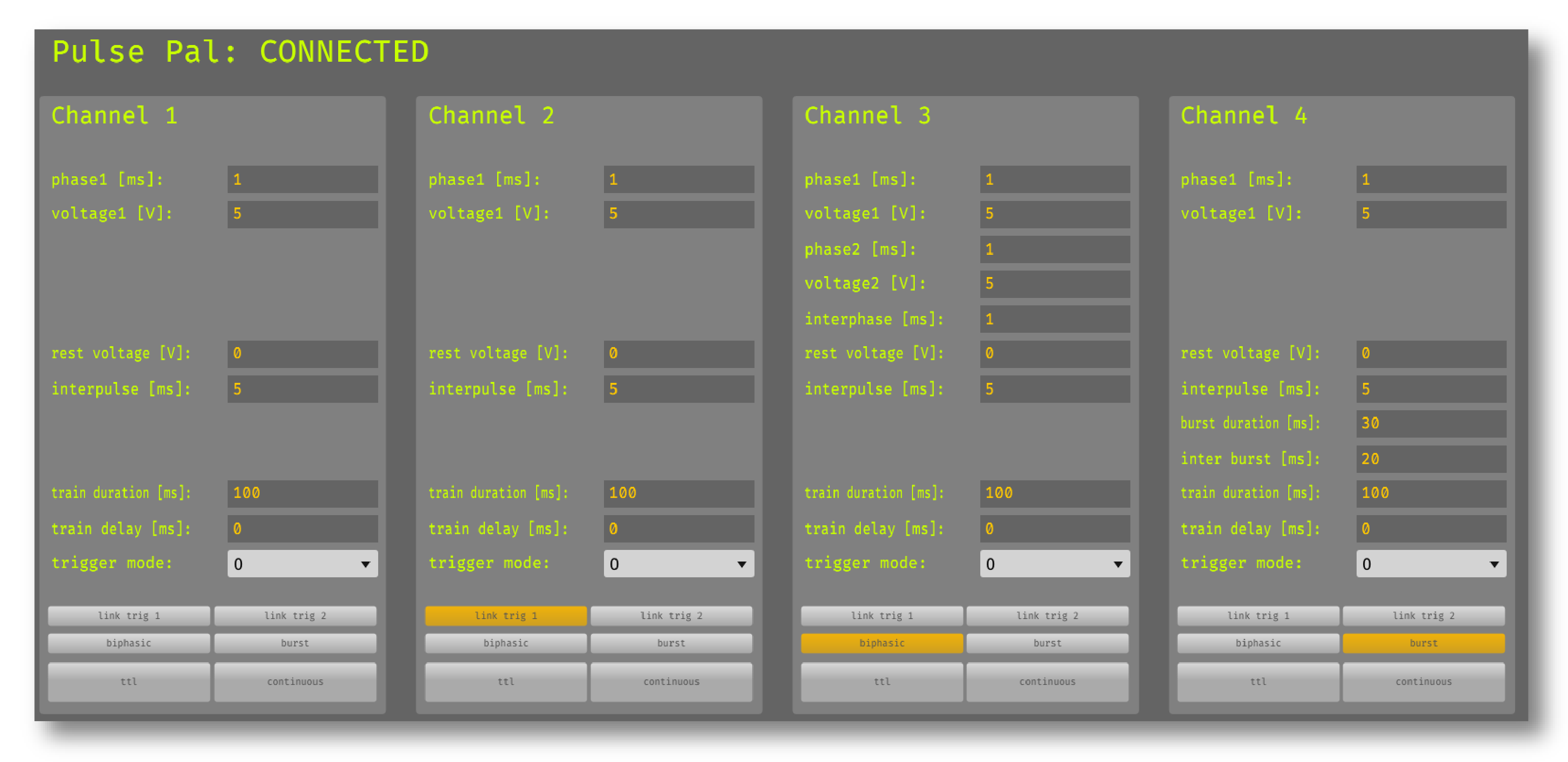 Pulse Pal visualizer