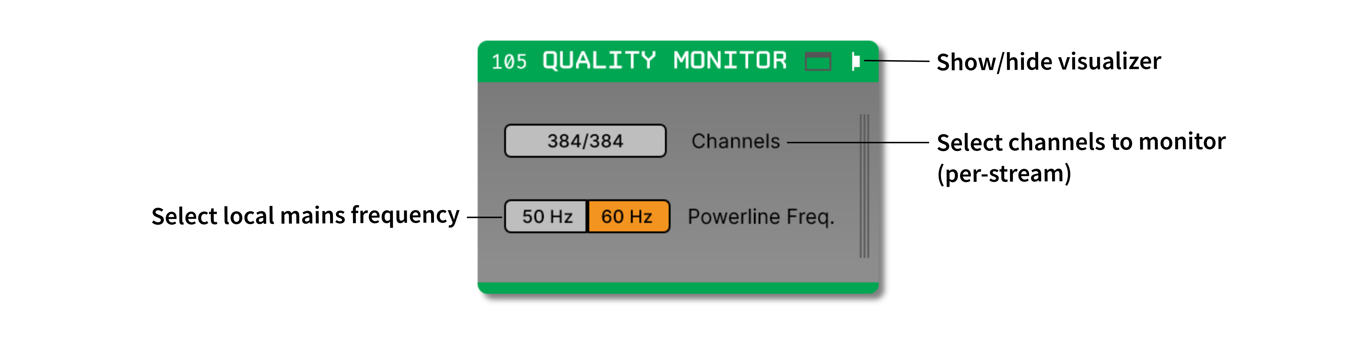 Annotated Quality Monitor plugin editor controls