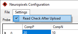 Selecting the perform read check option