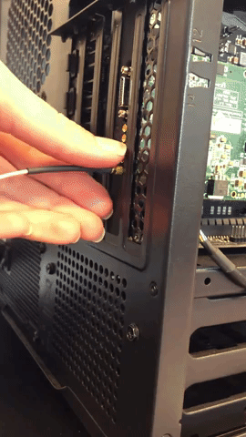 GIF of cable removed while holding connector